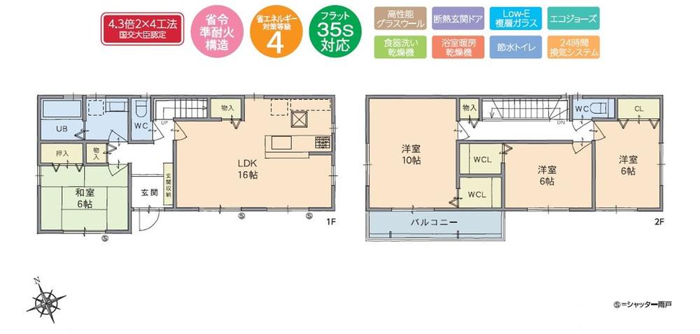 Floor plan. (B), Price 32,800,000 yen, 4LDK, Land area 132.1 sq m , Building area 110.97 sq m