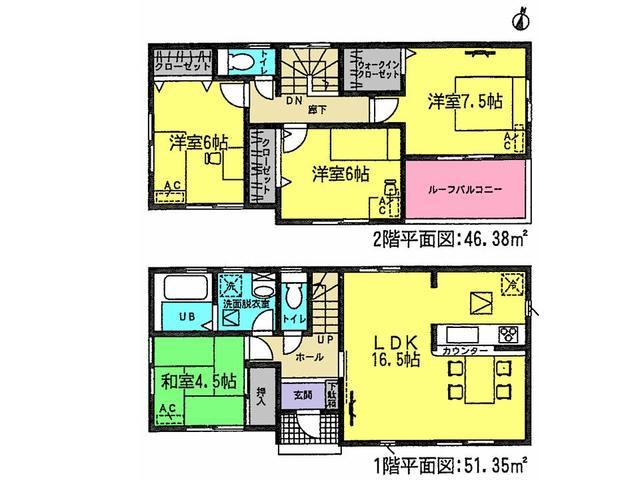 Floor plan. 24,800,000 yen, 4LDK, Land area 123.93 sq m , Building area 97.73 sq m 3 Building _ Floorplan