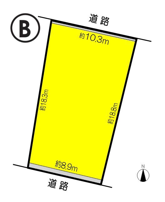 Compartment figure. Land price 13.8 million yen, Land area 185.88 sq m