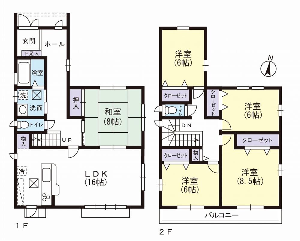 Floor plan. 30,800,000 yen, 5LDK, Land area 160.71 sq m , Building area 125.86 sq m