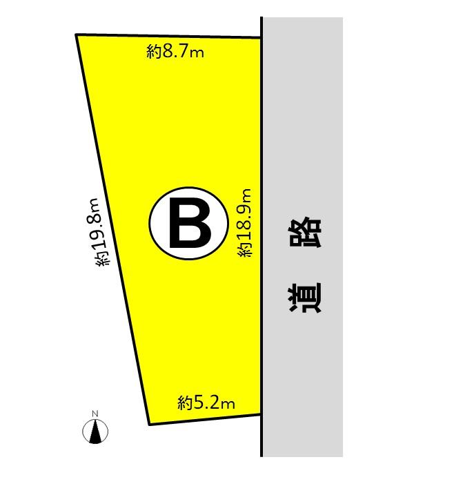 Compartment figure. Land price 13 million yen, Land area 134.41 sq m
