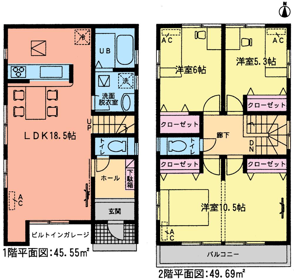 Floor plan. (1 Building), Price 28.8 million yen, 3LDK, Land area 112.62 sq m , Building area 95.24 sq m