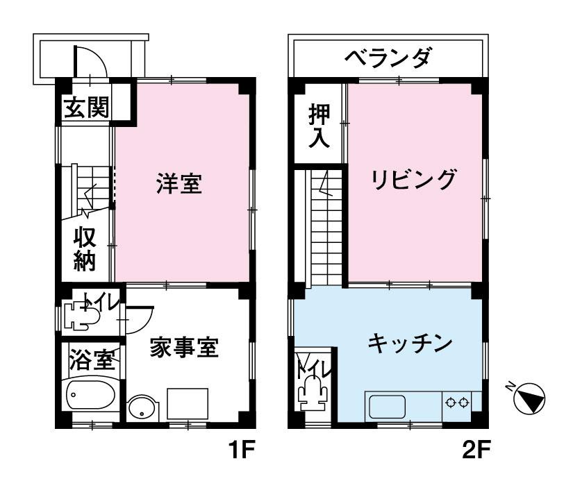 Floor plan. 22.5 million yen, 1LK, Land area 71.23 sq m , Building area 59.4 sq m floor plan