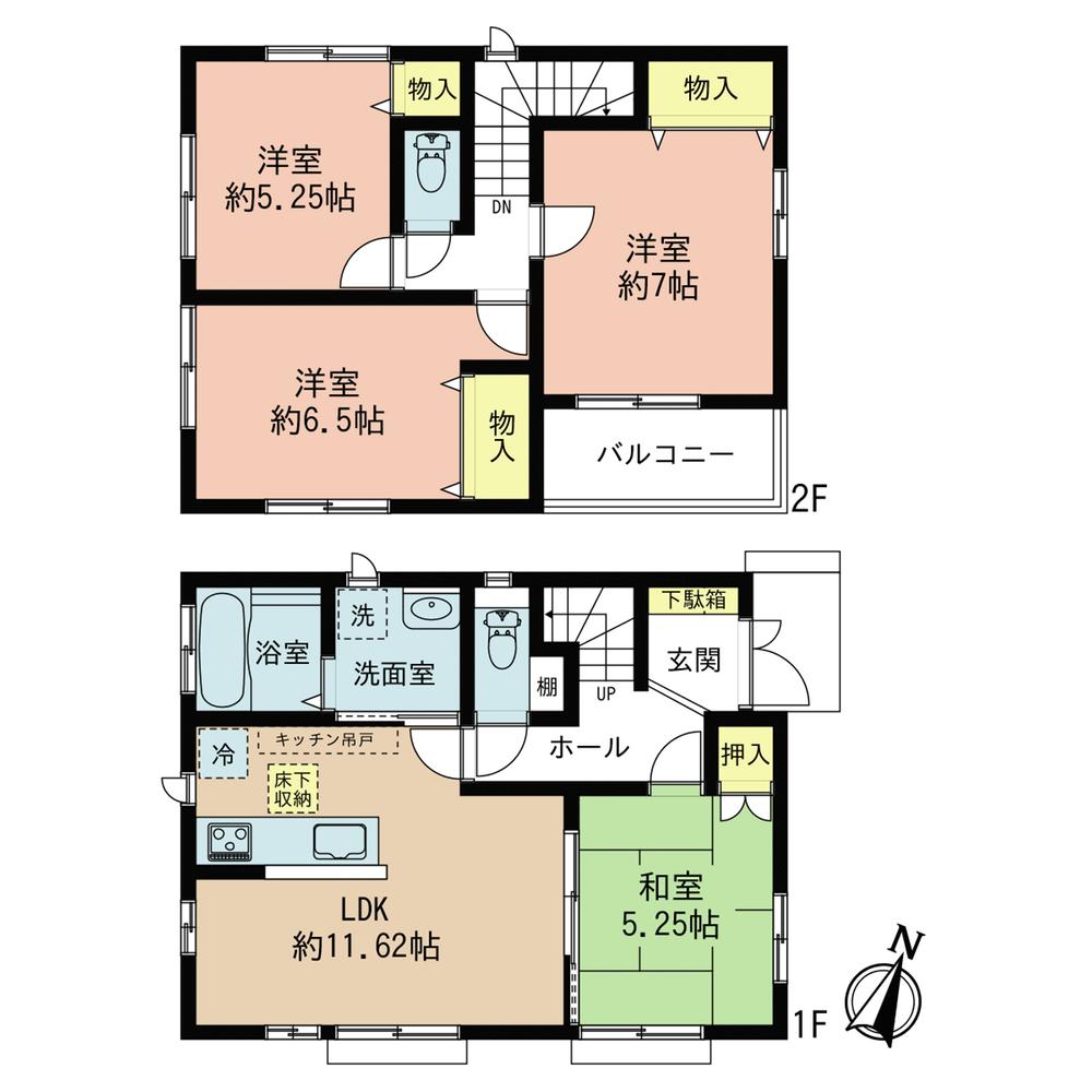Floor plan. (C Building), Price 31,800,000 yen, 3LDK+S, Land area 121.21 sq m , Building area 86.34 sq m