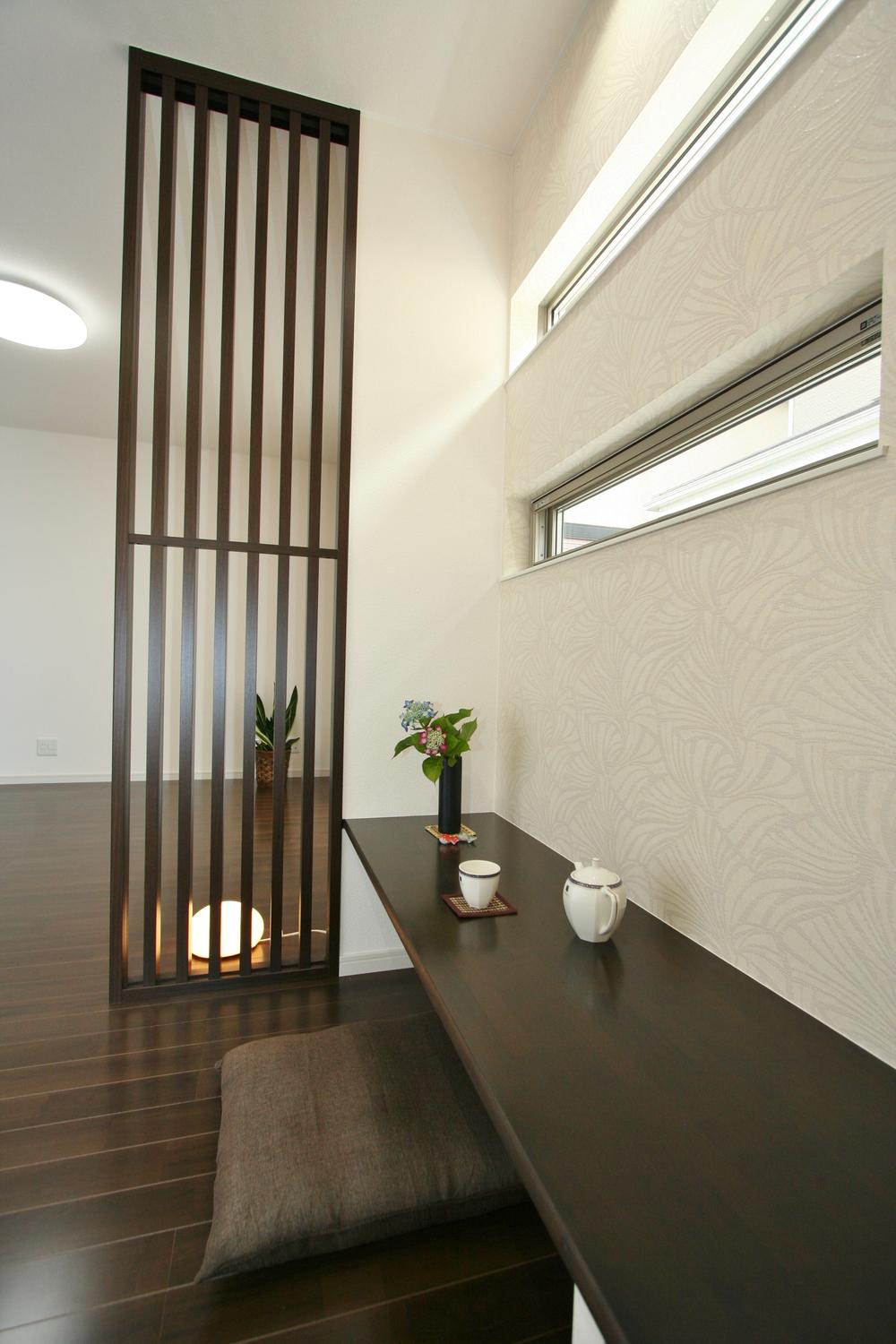 Living.  [Building B family space]  Family space adjacent to the living room. I worked as a PC corner of the children of study corner and husband and wife. 