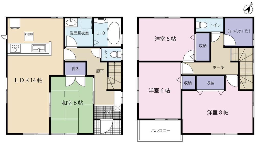Floor plan. (3 Building), Price 35,800,000 yen, 4LDK, Land area 111.61 sq m , Building area 101.85 sq m