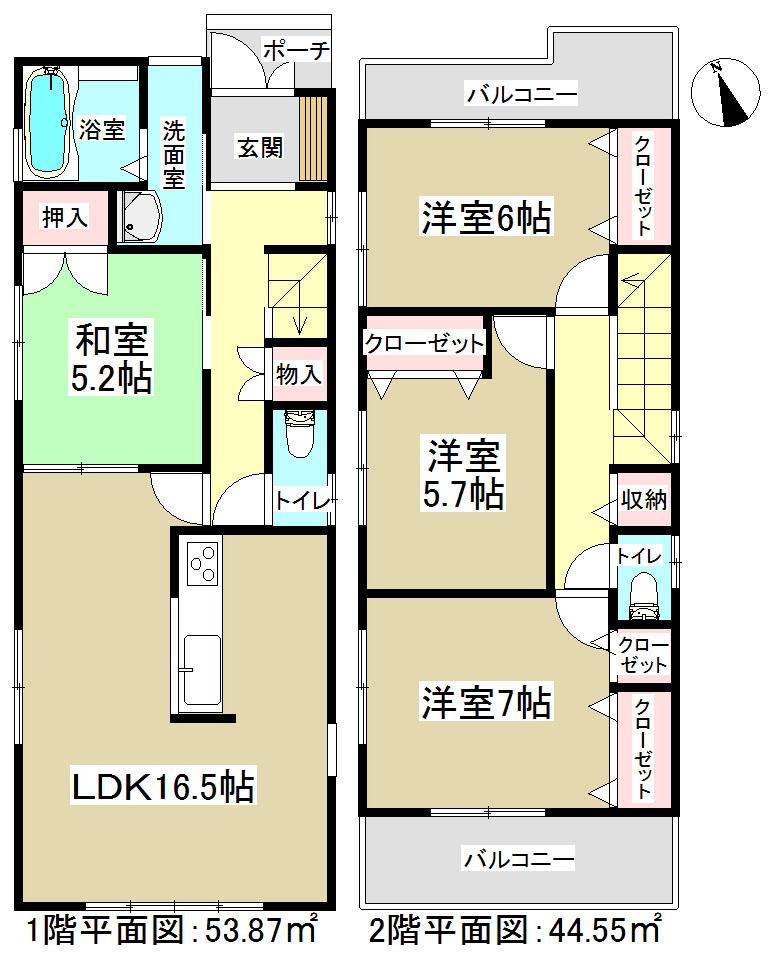 Floor plan. (4 Building), Price 33,800,000 yen, 4LDK, Land area 115.63 sq m , Building area 98.42 sq m