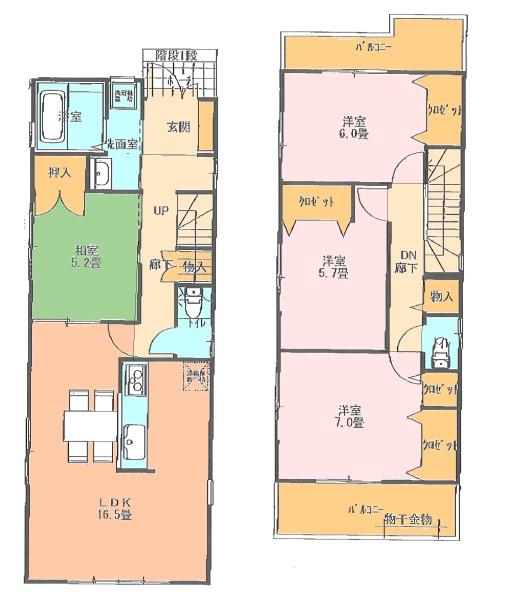 Floor plan. (4 Building), Price 33,800,000 yen, 4LDK, Land area 115.63 sq m , Building area 98.42 sq m