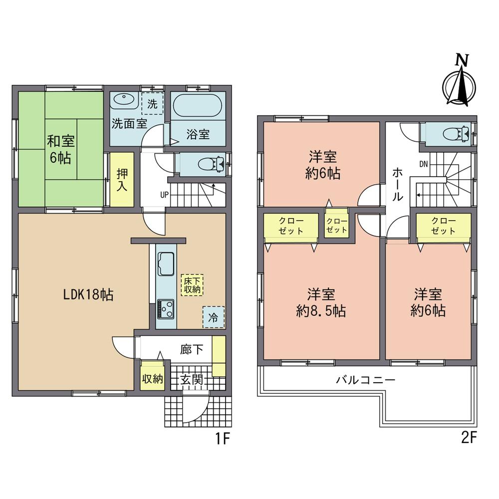 Floor plan. 31,800,000 yen, 4LDK, Land area 123.81 sq m , Building area 104.35 sq m
