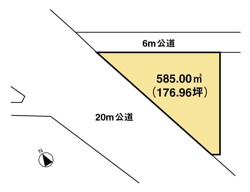 Compartment figure. Land price 46 million yen, Land area 585 sq m