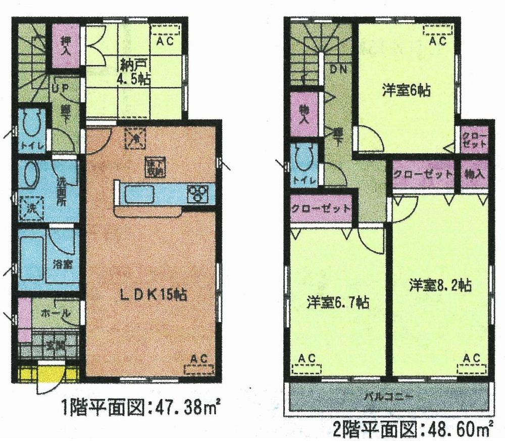 Floor plan. (4 Building), Price 29,900,000 yen, 3LDK+S, Land area 114.29 sq m , Building area 95.98 sq m