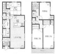 Floor plan. (4 Building), Price 31,900,000 yen, 3LDK+S, Land area 114.29 sq m , Building area 95.98 sq m