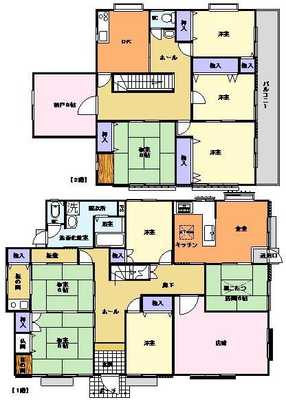 Floor plan. 39,800,000 yen, 10DDKK + S (storeroom), Land area 325.26 sq m , Building area 233.01 sq m