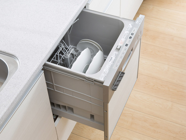 Kitchen.  [Dish washing and drying machine] Melt and float the dirt, Equipped with a dish washing and drying machine to clean washed with steam cleaning function and the tower washer. It will contribute to the labor-saving and water-saving of housework (same specifications)
