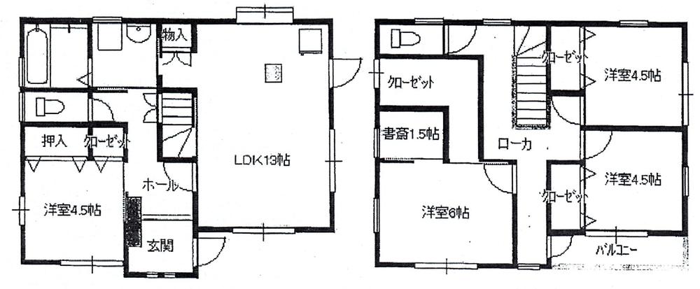 Floor plan. 32,800,000 yen, 4LDK, Land area 197.37 sq m , Building area 98.26 sq m