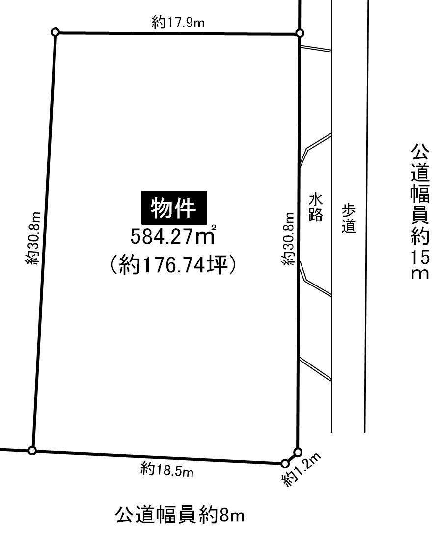 Compartment figure. Land price 110 million yen, Land area 584.27 sq m