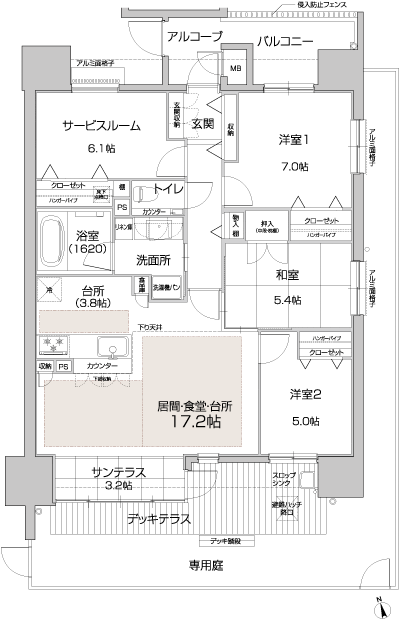 Floor: 3LDK + S, the occupied area: 95.59 sq m, Price: 37.7 million yen