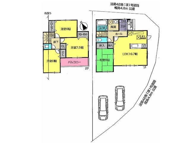 Floor plan. 32,800,000 yen, 4LDK, Land area 154.28 sq m , Building area 98.42 sq m floor plan