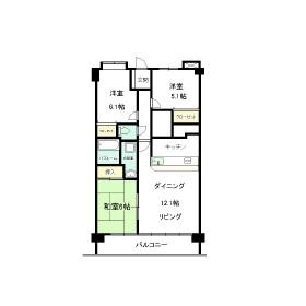 Floor plan. 3LDK, Price 15.8 million yen, Occupied area 75.04 sq m , Balcony area 10.05 sq m