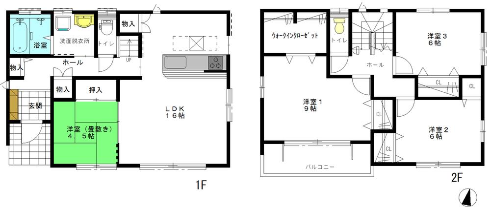 Floor plan. 29,800,000 yen, 4LDK + S (storeroom), Land area 172.74 sq m , Building area 108.49 sq m all-electric ☆ Storage is enhanced! ! 
