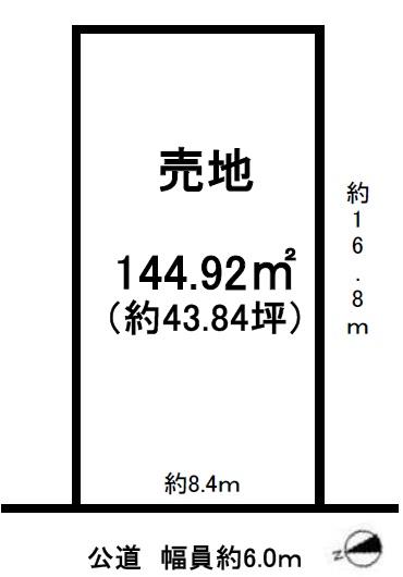 Compartment figure. Land price 23.8 million yen, Land area 144.92 sq m