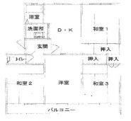 Floor plan. 4DK, Price 5.5 million yen, Occupied area 67.36 sq m , Balcony area 7.3 sq m