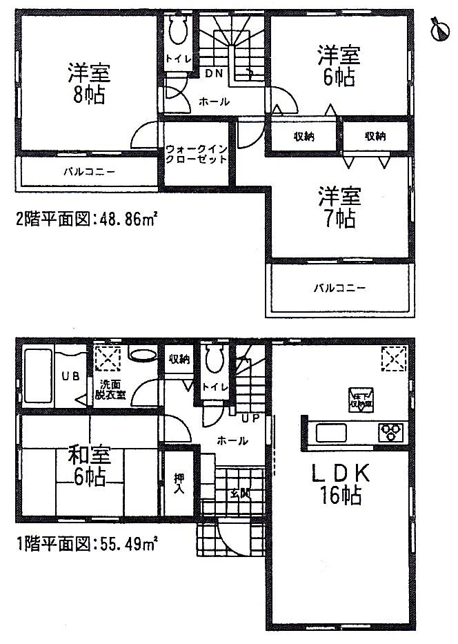 Floor plan. 36,800,000 yen, 4LDK, Land area 139.82 sq m , Building area 104.35 sq m