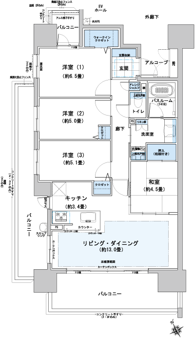 Floor: 4LDK + WIC, the occupied area: 83.66 sq m, Price: 29,900,000 yen (tentative)