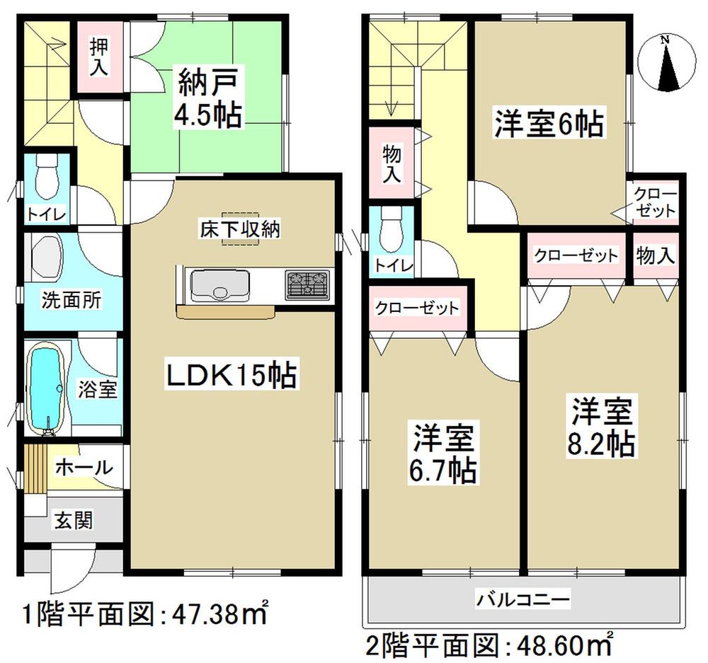 Floor plan. (4 Building), Price 29,900,000 yen, 3LDK+S, Land area 114.29 sq m , Building area 95.98 sq m