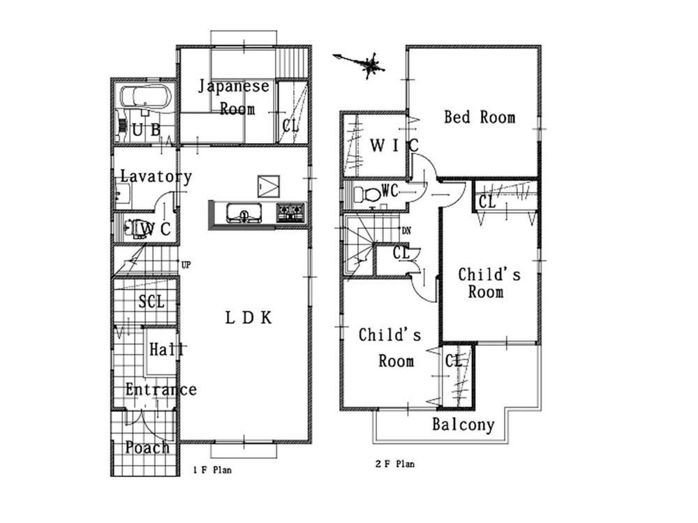 Other building plan example. Is the No. 1 destination reference plan ☆ Floor plan can be changed freely!