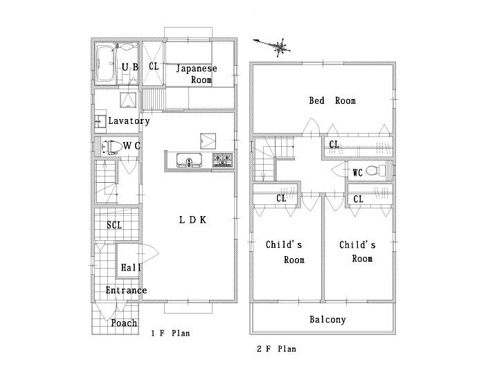 Other building plan example. 4 is No. land reference plan ☆ Floor plan can be changed freely!