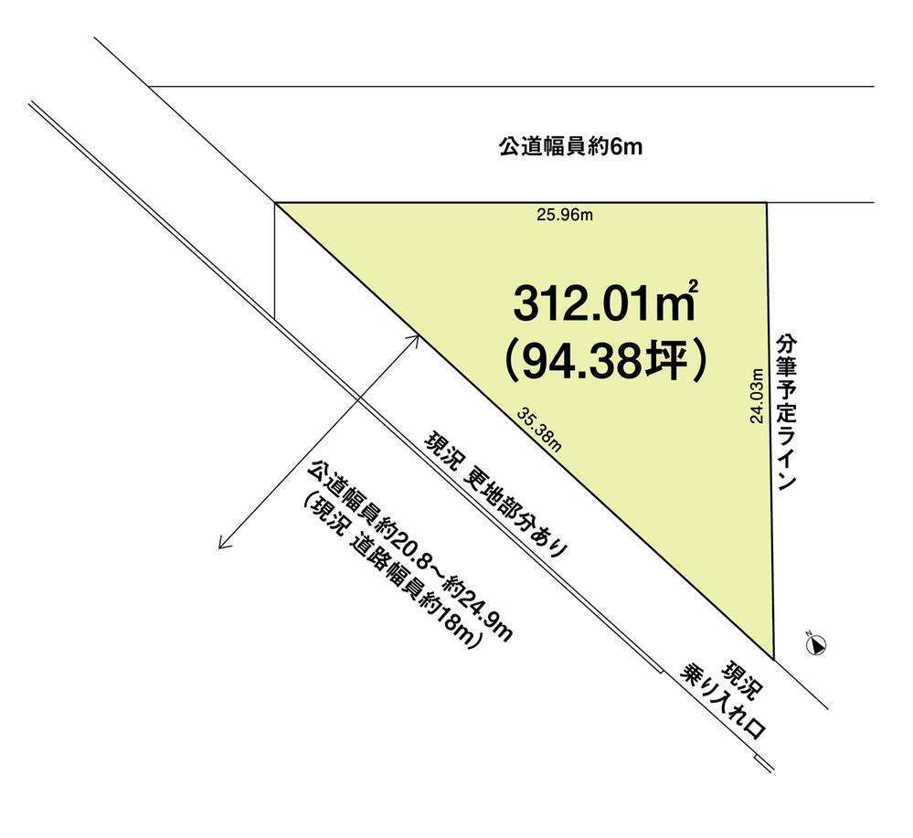 Compartment figure. Land price 27,800,000 yen, Land area 312.01 sq m