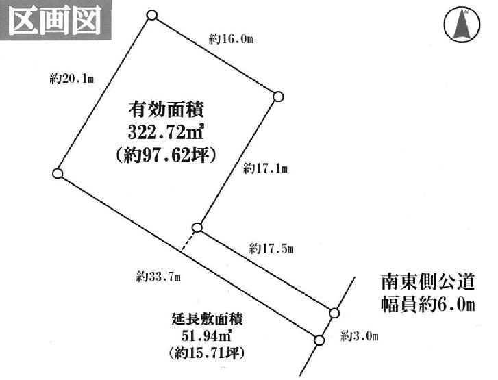 Compartment figure. Land price 39 million yen, Land area 374.5 sq m