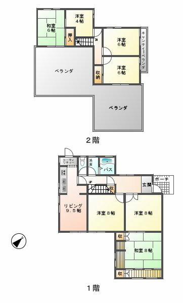 Floor plan. 36,800,000 yen, 7DK, Land area 313.16 sq m , Building area 137.47 sq m