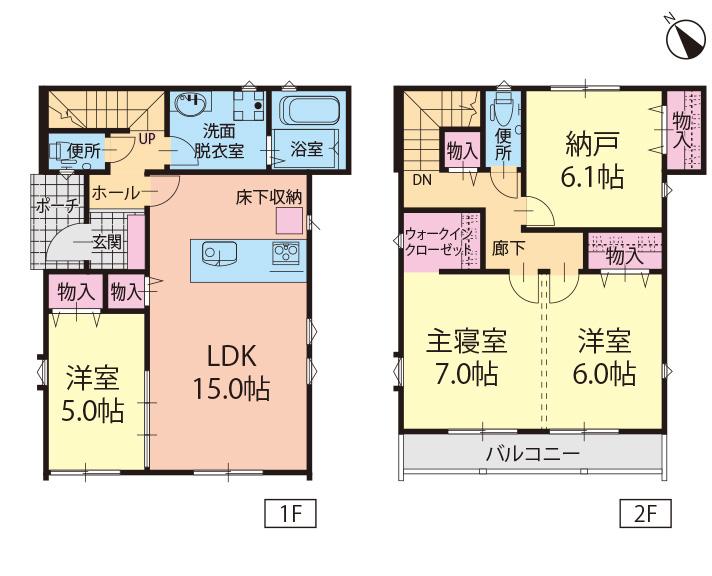 Floor plan. 35,900,000 yen, 3LDK + S (storeroom), Land area 104.5 sq m , Building area 98.51 sq m * different from the actual ones