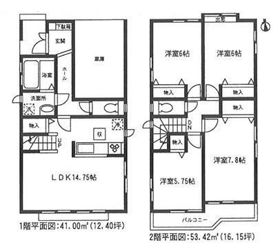 Floor plan. 27,900,000 yen, 4LDK, Land area 106.81 sq m , Building area 105.6 sq m