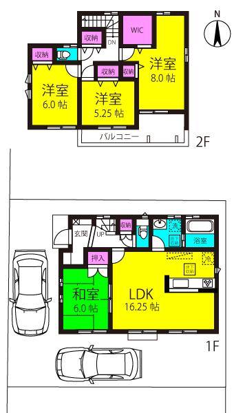 Floor plan. 24,900,000 yen, 4LDK, Land area 119.75 sq m , Building area 101.85 sq m