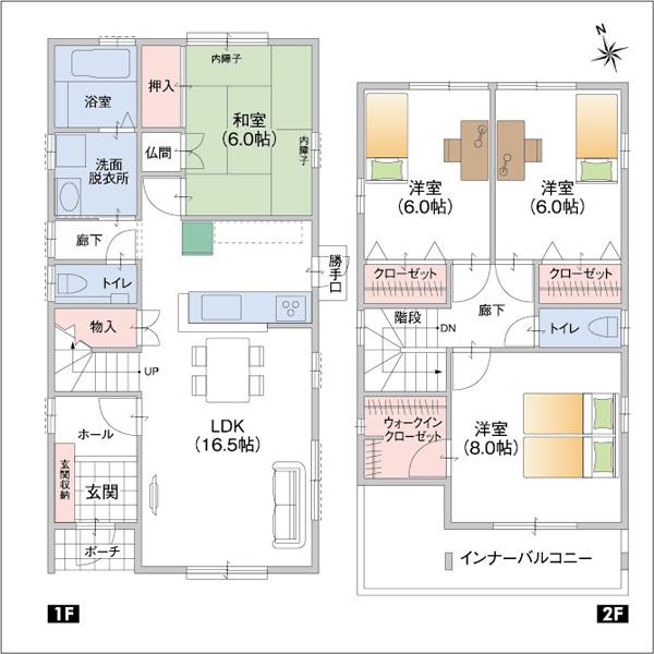 Building plan example (floor plan). Building plan example (A section) 4LDK + S, Land price 16.2 million yen, Land area 156.18 sq m , Building price 18,670,000 yen, Building area 106 sq m