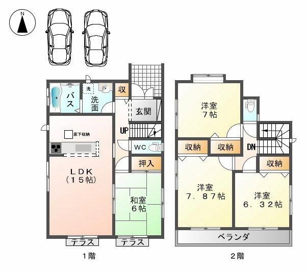 Floor plan. Price 30,900,000 yen, 4LDK, Land area 120.27 sq m , Building area 100.63 sq m