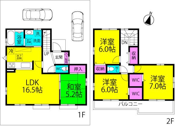 Floor plan. 24,900,000 yen, 4LDK, Land area 128.61 sq m , Building area 98.95 sq m