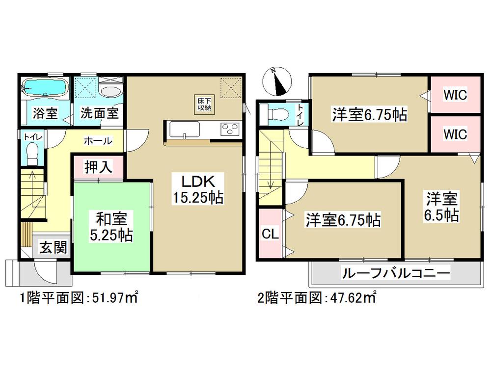 Floor plan. (1 Building), Price 25,800,000 yen, 4LDK, Land area 139.66 sq m , Building area 99.59 sq m