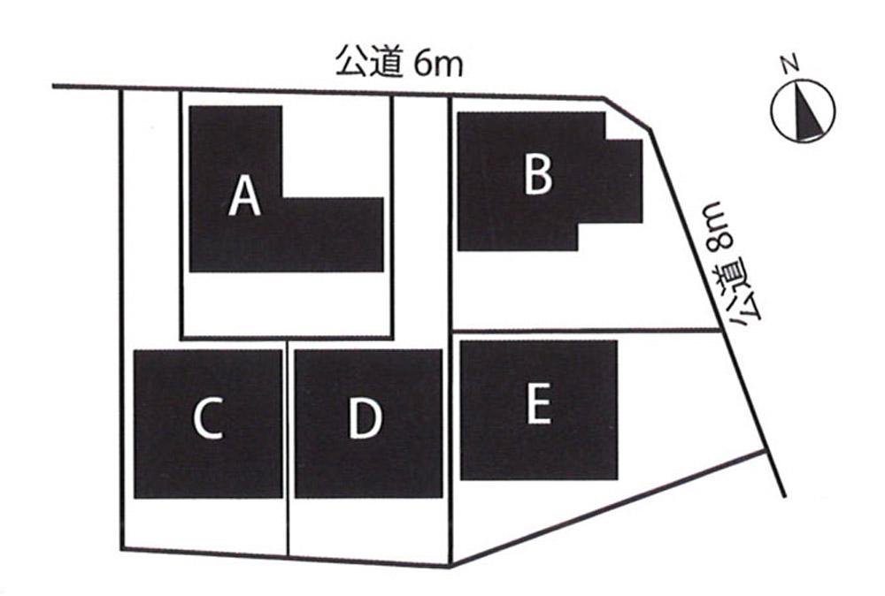 The entire compartment Figure. All is five buildings. With Nantei! 6m front road with a space