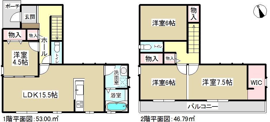 Floor plan. (A Building), Price 29,900,000 yen, 4LDK, Land area 125 sq m , Building area 99.79 sq m
