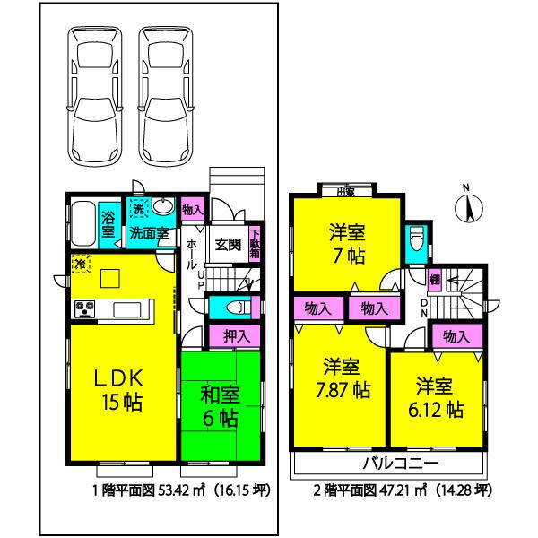 Floor plan. 27,800,000 yen, 4LDK, Land area 120.27 sq m , Building area 100.63 sq m