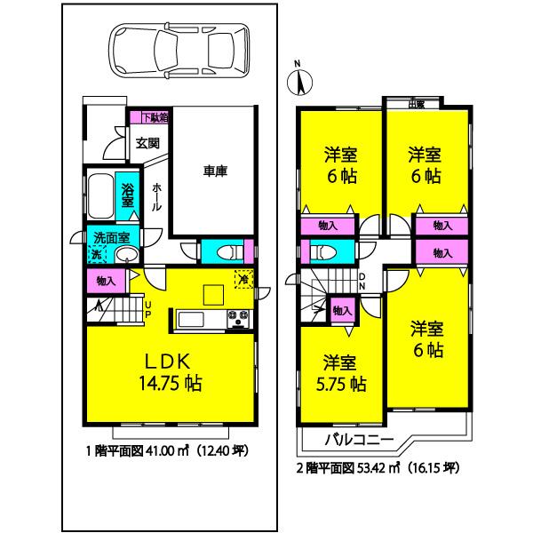 Floor plan. 25,900,000 yen, 4LDK, Land area 106.81 sq m , Building area 105.6 sq m