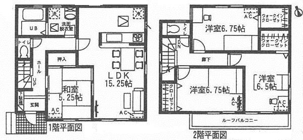 Floor plan. (1 Building), Price 25,800,000 yen, 4LDK, Land area 139.66 sq m , Building area 99.59 sq m