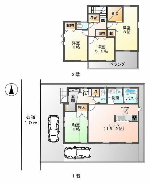 Floor plan. (1 Building), Price 27,900,000 yen, 4LDK, Land area 119.75 sq m , Building area 101.85 sq m