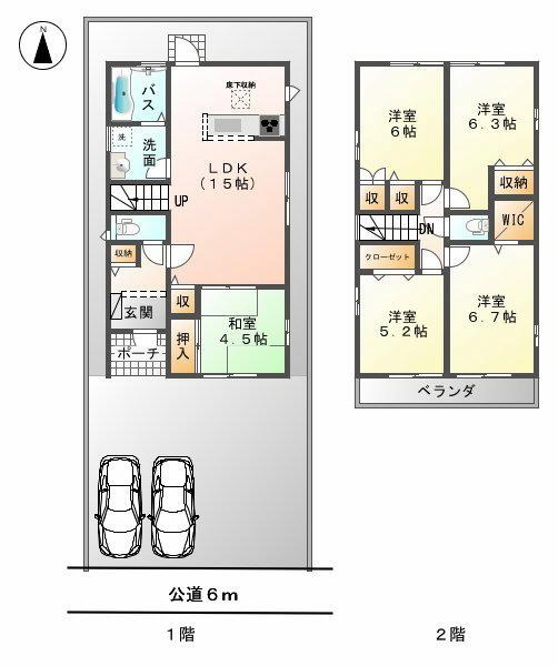 Floor plan. (3 Building), Price 29,900,000 yen, 5LDK, Land area 133.55 sq m , Building area 101.85 sq m