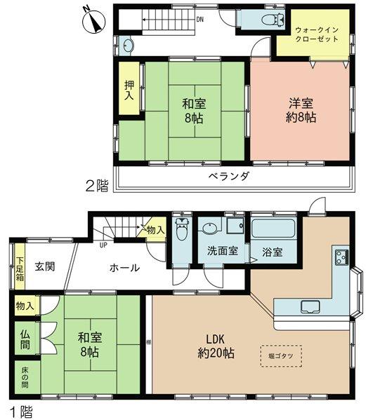 Floor plan. 26.5 million yen, 3LDK, Land area 288.5 sq m , Building area 117.58 sq m