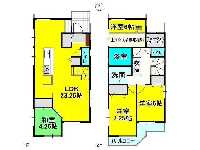 Floor plan. 35,800,000 yen, 4LDK, Land area 134.83 sq m , Building area 109.89 sq m floor plan